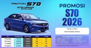Harga Proton S70 2026 – Harga OTR, Promosi & Ansuran Bulanan Terkini