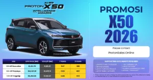 Harga Proton X50 2026 – Harga OTR, Promosi & Ansuran Bulanan Terkini